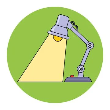 The table lamp shines. reading device in the dark. 스톡 일러스트