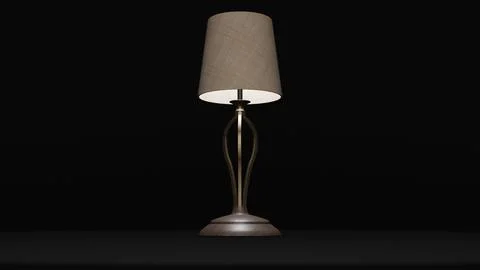 Table lamp for study 1 Stock Illustration