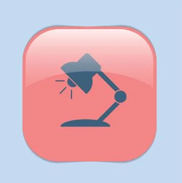Table lamp. Symbol office or school. Stock Illustration