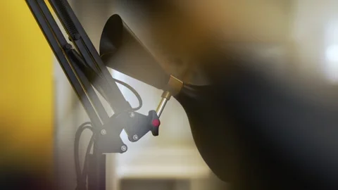 Table lamp with tripod in art class of House of Culture Stock-Footage 295272132