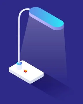Table Lamp Used to Read or Write, Luminosity Stock Illustration