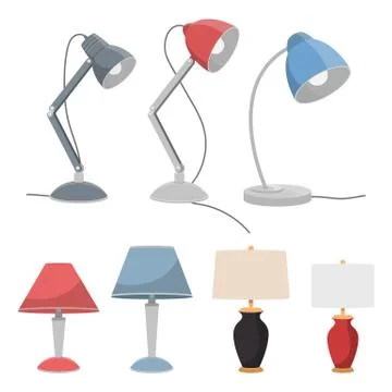 Table lamp vector design illustration isolated on white background Stock Illustration