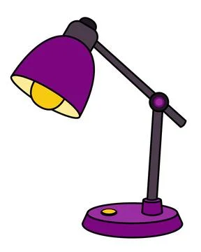 Table lamp vector full color picture. Portable table lamp Stock Illustration