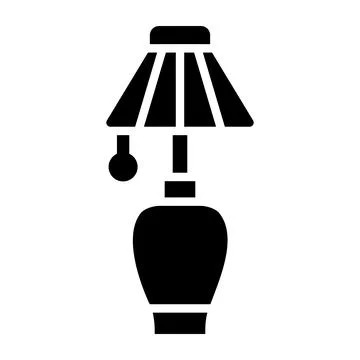Table lamp Vector Icon Design Illustration Stock Illustration