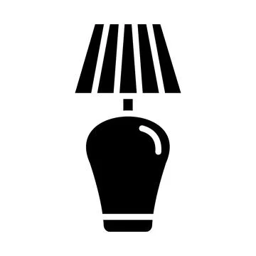 Table Lamp Vector Icon Design Illustration Illustrazione stock