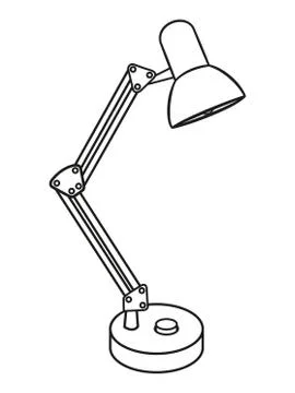 Table lamp. Vector monochromatic icon. For infographics, apps, website, design Stock Illustration