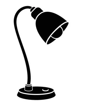 Table lamp vector silhouette image for logo, pictogram or stencil. Stock-Illustration