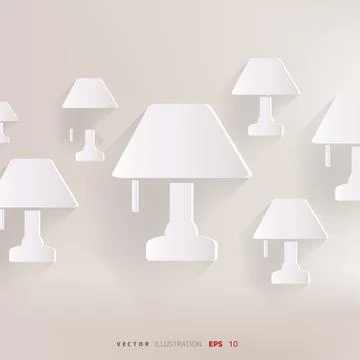 Table lamp web vector icon. イラスト素材