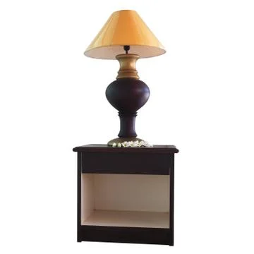 Table lamp on white background Stock Photos