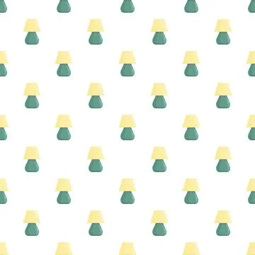 Table lamps creating a seamless vector pattern イラスト素材