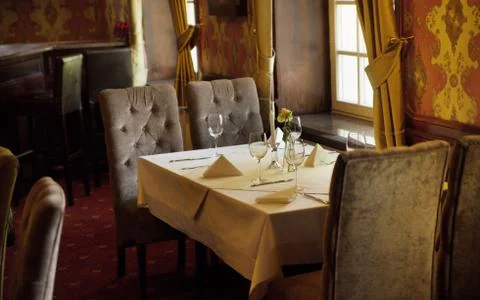 Table layed for the dinner Фото