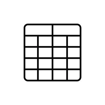 Table Layout Icon Set Data Organization Illustrations for Business and Design Stock Illustration