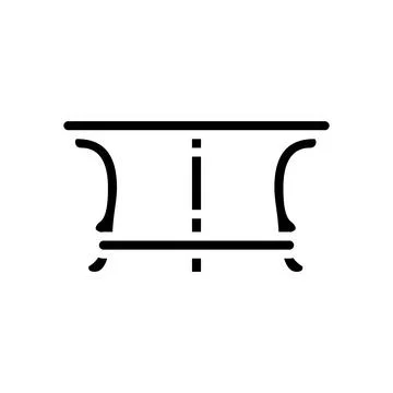 Table leather glyph icon vector illustration イラスト素材