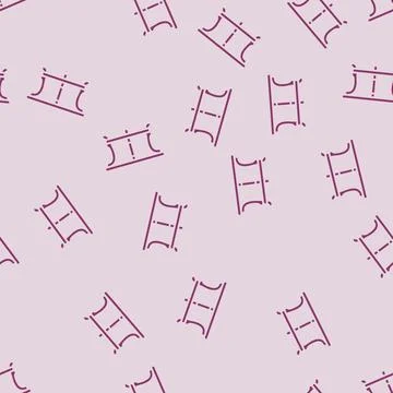 Table leather glyph seamless pattern Stock Illustration