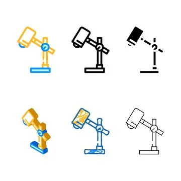 Table lighting lamp color icon modern vector Stockillustratie