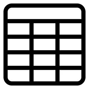 Table line icon vector illustration isolated on white background 库存插图