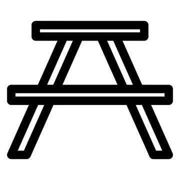 Table line icon vector illustration isolated on white background Stock Illustration