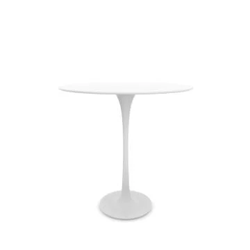 Table on a long leg. There is free space for your design. White isolated back Stock Illustration