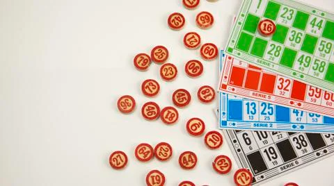 Table lotto game for using banners, magazines with text space Stock Photos