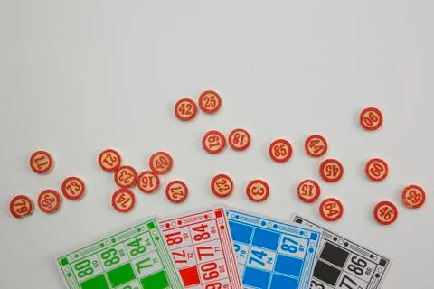 Table lotto game for using banners, magazines with text space Stock Photos