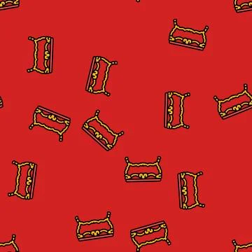 Table luxury royal vector seamless pattern Stock Illustration