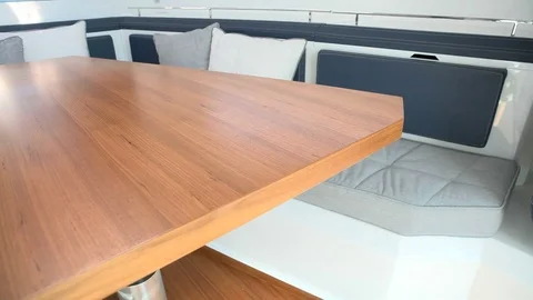 Table on a luxury yacht Stock Footage 72109042