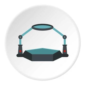 Table magnify icon circle Stock Illustration