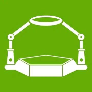 Table magnify icon green Stock Illustration