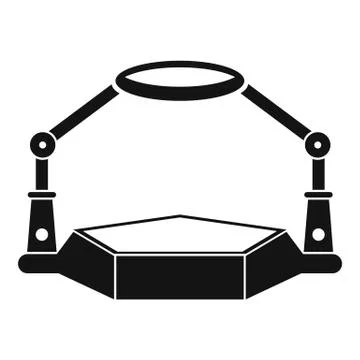 Table magnify icon, simple style Stock Illustration