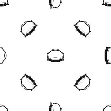 Table magnify pattern seamless black Stock Illustration