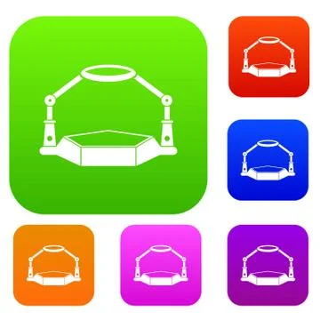 Table magnify set color collection Stock Illustration