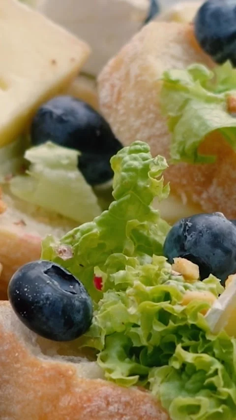 Table of the many delicious dishes on the festive table, close-up Stock Footage 321930397
