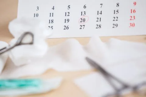 A table with medical instruments Stock Photos