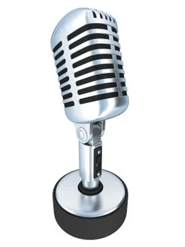 Table Microphone isolated (done in 3d) Stock Illustration