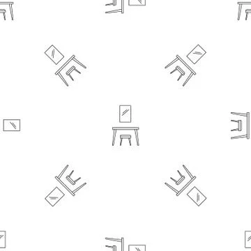 Table mirror pattern seamless vector Stock Illustration