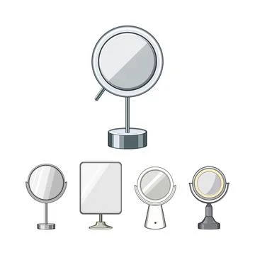 Table mirror set for beauty and personal care needs Stock Illustration