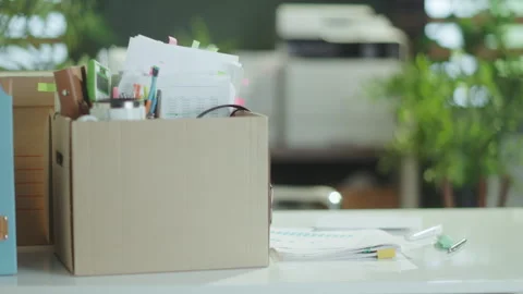 Table in modern green office Stock Footage 258871790