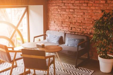 The table in the modern restaurant Stock Photos