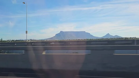 Table Mountain across the Lagoon, Cape Town, South Africa 8K Stock Footage 347936493