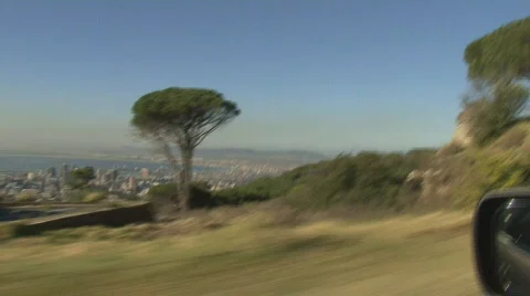 Table Mountain Aerial CableWay up 01 Stock Footage 493488