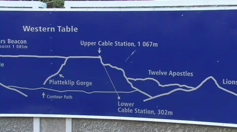 Table Mountain Aerial CableWay up 03 Stock Footage 493493