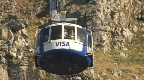 Table Mountain Aerial CableWay up 06 Stockbeeldmateriaal 493510