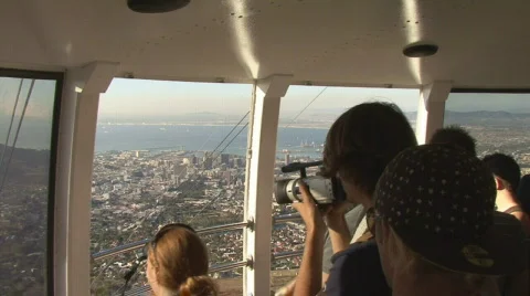 Table Mountain Aerial CableWay up 07 Stockbeeldmateriaal 493519