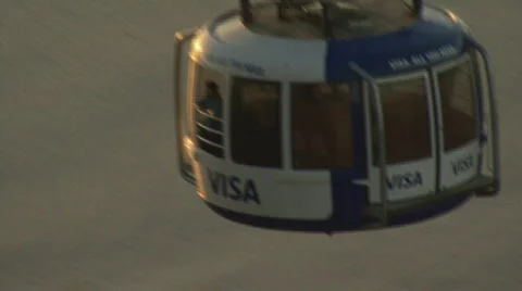 Table Mountain Aerial CableWay up 08 Stock Footage 493553