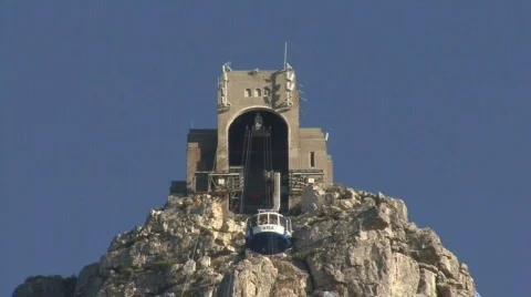 Table Mountain Aerial CableWay up 11 Stock Footage 493513