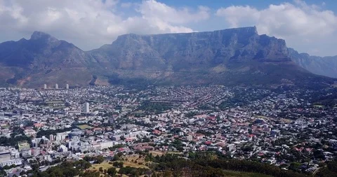 Table Mountain and Cape Town Residential Video stock 98937537