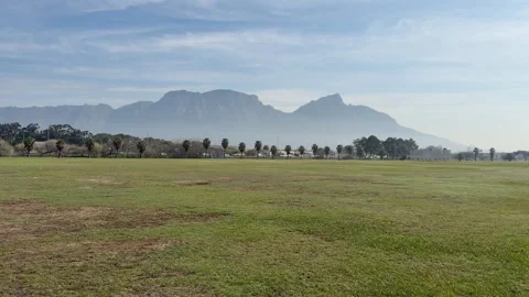 Table Mountain and Devil’s Peak as seen from Lansdowne suburb. 스톡 동영상 342303111