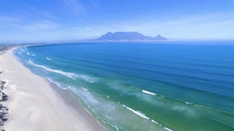 Table Mountain and sea Stock Footage 241710412