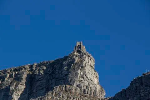 Table mountain cable car station at the top of the mountain Stock Photos