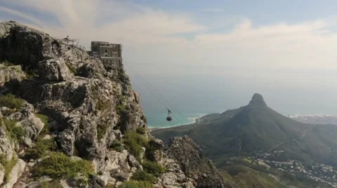 The Table Mountain Cable Way in Cape Town Stock Footage 68859131